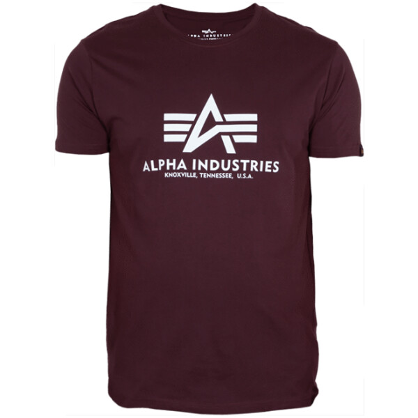 Alpha Industries Tričko Basic T-Shirt deep maroon 3XL