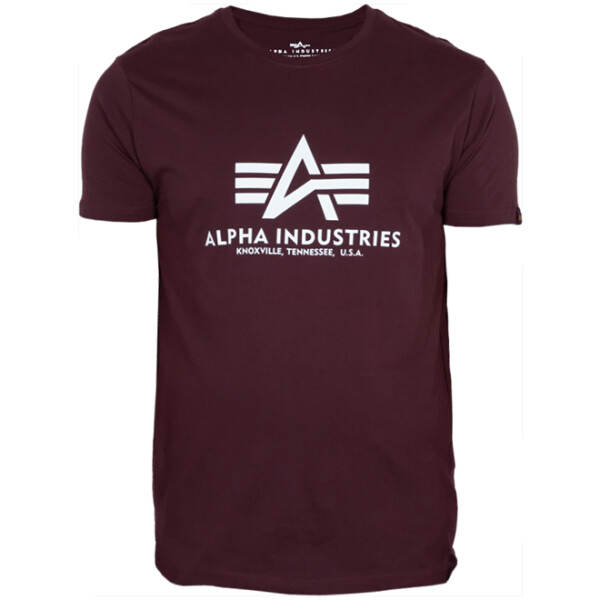 Alpha Industries Tričko Basic T-Shirt deep maroon L
