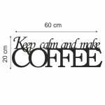 DumDekorace Nápis na zeď do kuchyně Coffee 20 x 60 cm Zrcadlová