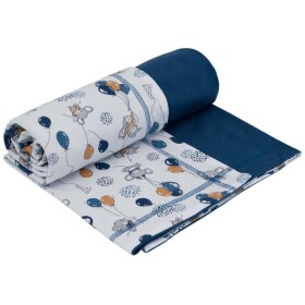 Esito Letní dětská deka dvojitá bavlna Myšky - modrá