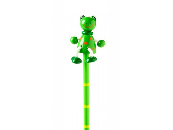 Orange Tree Toys Dřevěná tužka se zvířátkem - Žába (1ks)