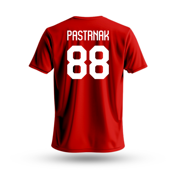 FansArena Dámské tričko David Pastrňák #88 Czech National Emblem 2025 Red Velikost: L