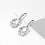 Náušnice Swarovski Elements Céline, Stříbrná