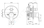 IDEAL STANDARD - Cerabase Baterie pod omítku, pro 2 spotřebiče, s tělesem, chrom A7393AA