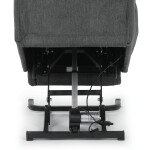Relaxační křeslo, elektrické kabelové ovládání, šedá, látka, TV-L8960 GREY2