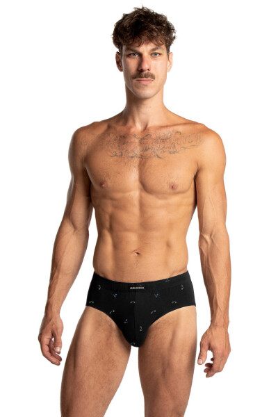 PÁNSKÉ SLIPY CLASIC M-1073CLEX 2-PACK ČERNÁ A TMAVĚ MODRÁ XXXXL