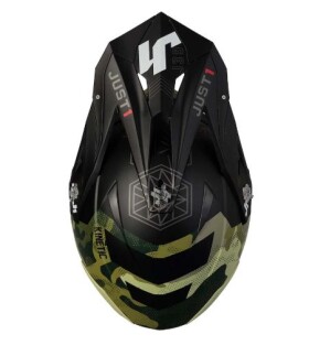 Kšilt Just1 J39 Kinetic camo/army zeleno/černý - uni