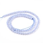 Přírodní modrý krajkový achát - ∅ 4 mm - třída AA - 1 ks