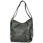 Trendy dámský koženkový kabelko-batoh Kavya, šedý