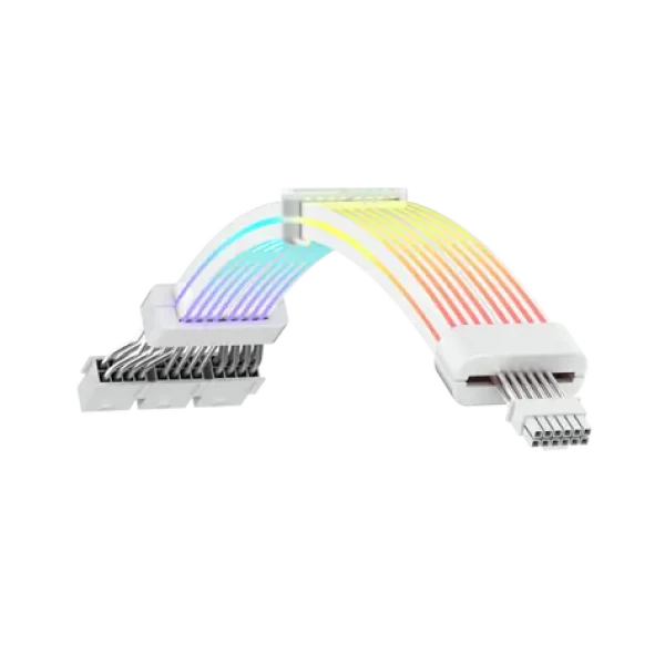 Gamemax 12VHPWR modulární kabel bílá / PCIe napájecí kabel / 16-pin / pro modulární zdroje (12VHPWR CABLE-WH)