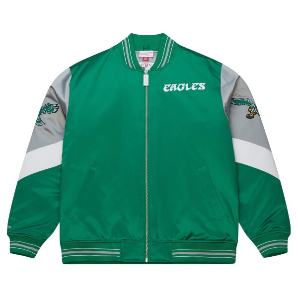 Mitchell & Ness Pánská bunda Philadelphia Eagles NFL Throw it Back Heavyweight Satin Velikost: 2XL