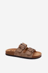 Dámské pantofle Khaki s přezkami Lee Cooper LCW-26-35-4451L 40