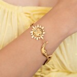 ELENYS Luna Stella – pozlacený náramek 18K žluté zlato Délka náramku: 17+5 cm / max. 22 cm