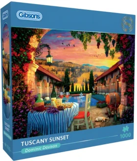 GIBSONS Puzzle Západ slunce v Toskánsku