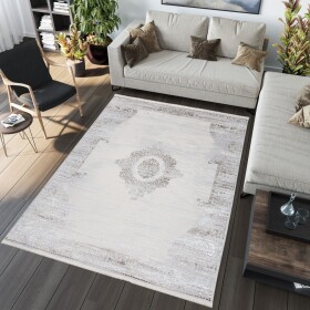 DumDekorace DumDekorace Designový vintage koberec se vzorem krémové barvě Šířka: cm Délka: cm