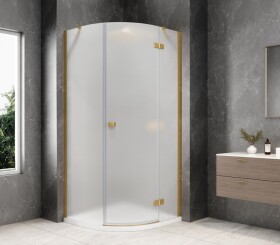 POLYSAN - GLOBE GOLD MATT čtvrtkruhový sprchový kout 900x900, matné sklo, pravé GB2690MRG