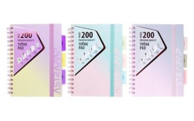 Blok se spirálou Astrapap Ombre Pastel A5, 100l, čtverečkovaný