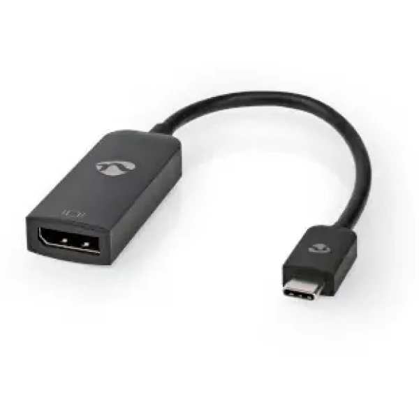 Nedis USB-C - DisplayPort černá / Adaptér / USB 3.2 Gen 1 / 8K 30Hz / 0,20 m (CCGB64353BK02)