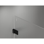 MEXEN/S - Lunar-B sprchové dveře křídlové pravé 85 cm, transparent, černá 832-085-000-70-00-P