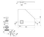 CERSANIT - Sada B544: sprchová vanička pětiúhelník TAKO SLIM 80x4 + sifon VIR S601-130