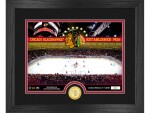 Highland Mint Obraz Chicago Blackhawks NHL Team Stadium Bronze Coin Photo Mint
