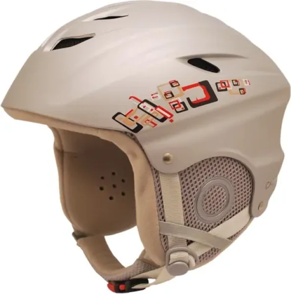 CALTER PRO XS (48-52 cm) stříbrná / Lyžařská helma / Odnímatelné kryty uší / Fit systém / Úchyt na brýle