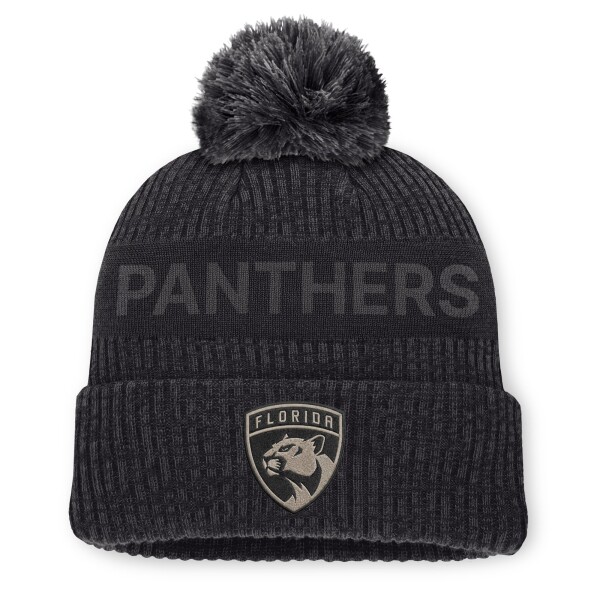 Fanatics Pánská zimní čepice Florida Panthers NHL Road Phantom Cuffed Knit with Pom