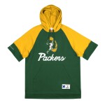 Mitchell & Ness Pánská mikina Green Bay Packers NFL Cut Sleeves Fleece Short Sleeve Hoodie Velikost: S