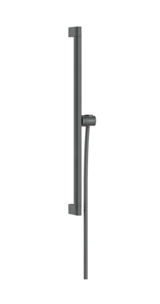 HANSGROHE - Unica Sprchová tyč 66 cm, se sprchovou hadicí, kartáčovaný černý chrom 24404340