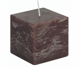 Svíčka kostka hnědá rustikální 68/68/65 Gala kerzen Svíčka kostka hnědá rustikální 68/68/65 Gala kerzen