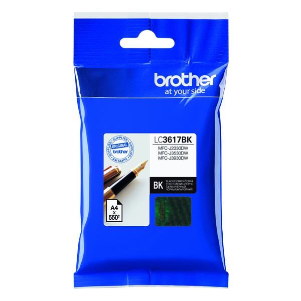 Brother LC-3617 BK, černý, 550 stran, 12,5ml - originální inkoustová náplň