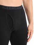 Pánské spodky ICEBREAKER Mens 200 Oasis Leggings w Fly, Black velikost: S