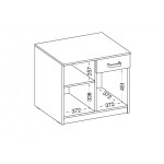 Spodní skříňka Malta 820 2F1S Barva korpusu: Dub - Artisan