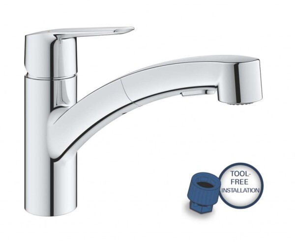 GROHE - QuickFix Start Dřezová baterie s výsuvnou sprškou, chrom 30531001