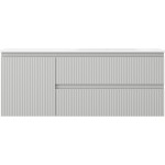 MEXEN/S - Rivel koupelnová skříňka 120 cm s umyvadlem Vela pravá, 2S, 1D, reliéf, šedá/bílá mat 91A23-12047-3-BBFFF62-W23P01
