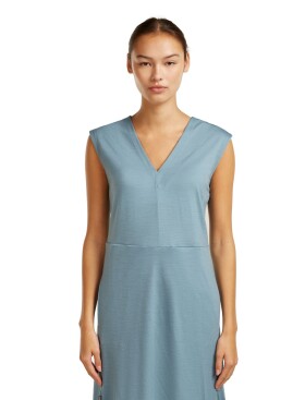 Dámské merino šaty ICEBREAKER Wmns 200 Granary Sleeveless V Neck Dress, Flint Blue velikost: S