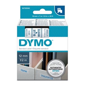 Obchod Šetřílek Dymo D1 45014, S0720540, 12mm, modrý tisk/bílý podklad - originální páska