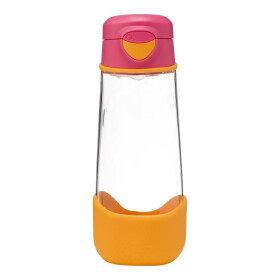 Sport láhev na pití 600 ml- růžová/oranžová