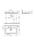 GROHE - Cube Ceramic Umyvadlo 80x49 cm,s přepadem, otvor pro baterii, PureGuard, alpská bílá 3946900H