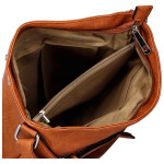 Trendy dámská koženková crossbody kabelka Tizia, hnědá