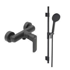 Sprchová baterie SAT Feel se sprchovým setem 150 mm černá matná SATBSFEEL268CSET1 SATBSFEEL268CSET1