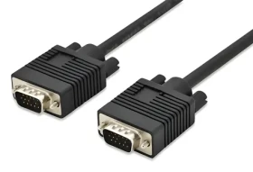 Digitus černá / Propojovací VGA kabel / HD15 M/M / stíněný / 2x ferit / 5m (AK-310103-050-S)