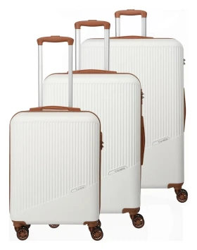 Travelite Bali S,M,L White/Cognac S: 34 l / M: 65 l / L: 96 L TRAVELITE-72340-30