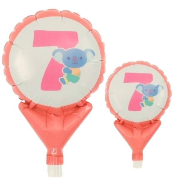 Balónek číslo 7 zvířátko 10 cm x 15 cm Balónek číslo 7 zvířátko 10 cm x 15 cm