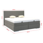 Čalouněná postel Dory 180x200, šedá, vč. matrace, přední výklop