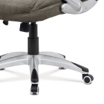 Kancelářská židle, tmavě šedá látka, kříž plastový stříbrný, houpací mechanismus