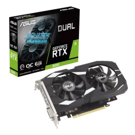 ASUS RTX3050 Dual OC 6GB / 1537 MHz / 6GB GDDR6 / 96-bit / DVI-D + HDMI + DP (90YV0K60-M0NA00)