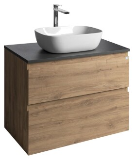 AQUALINE ALTAIR skříňka deskou 78,5 cm, dub emporio/antracit břidlice AI380-02