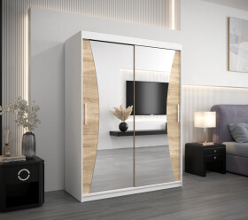 Šatní skříň Abi Mo Dveře: Bílá, Rozměr: 150 cm, Korpus: Dub sonoma
