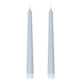 STAR TRADING LED svíčka Flamme Candy Blue – set 2 ks, modrá barva, plast